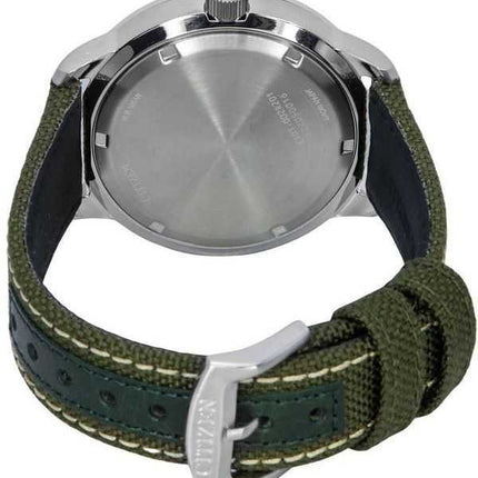 Orologio da uomo Citizen Urban Eco-Drive cinturino in nylon verde quadrante nero BM8590-10E 100M