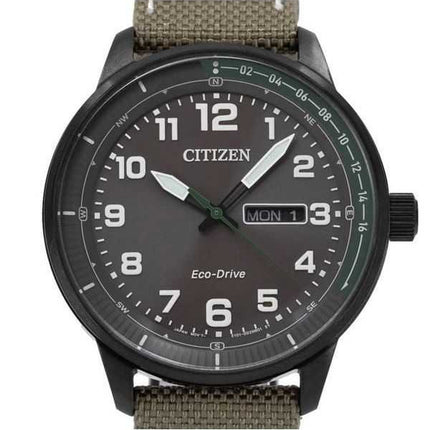 Orologio da uomo Citizen Eco-Drive con cinturino in nylon quadrante marrone BM8595-16H 100M