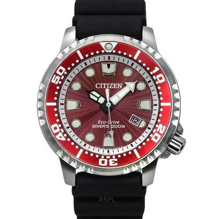 Citizen Promaster Divers Eco-Drive BN0159-15X 200M Orologio da uomo con cinturino in silicone senza indicatore di profondità