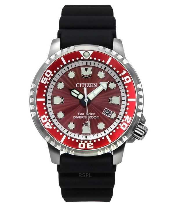 Citizen Promaster Divers Eco-Drive BN0159-15X 200M Orologio da uomo con cinturino in silicone senza indicatore di profondità
