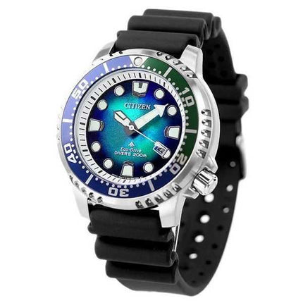Orologio da uomo Citizen Promaster Dive Eco-Drive cinturino in poliuretano quadrante blu Diver BN0166-01L 200M