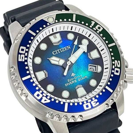 Orologio da uomo Citizen Promaster Dive Eco-Drive cinturino in poliuretano quadrante blu Diver BN0166-01L 200M