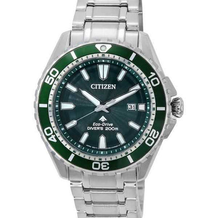 Orologio da uomo Citizen Promaster Marine Green Dial Eco-Drive Diver BN0199-53X 200M