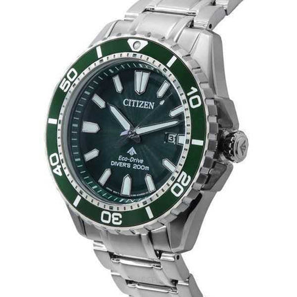 Orologio da uomo Citizen Promaster Marine Green Dial Eco-Drive Diver BN0199-53X 200M
