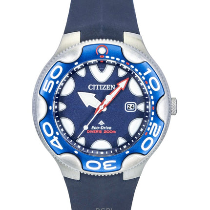 Orologio da uomo Citizen Promaster Dive Marine con cinturino in poliuretano e quadrante blu Eco-Drive BN0231-01L 200M
