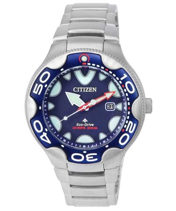 Orologio da uomo Citizen Promaster Dive Eco-Drive in acciaio inossidabile quadrante blu Diver BN0231-52L 200M