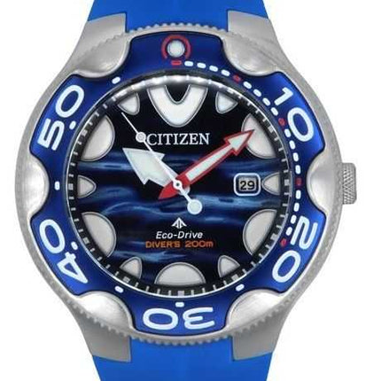 Orologio da uomo Citizen Promaster PU Strap Blue Dial Eco-Drive Diver&#39;s BN0238-02L 200M