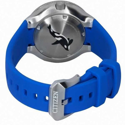 Orologio da uomo Citizen Promaster PU Strap Blue Dial Eco-Drive Diver&#39;s BN0238-02L 200M