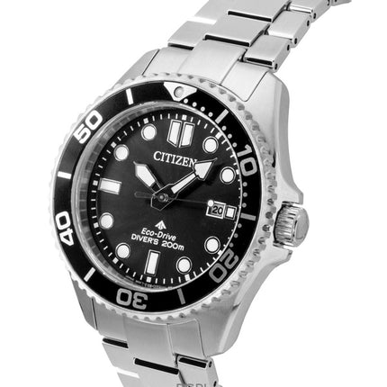 Orologio da uomo Citizen Promaster Dive in acciaio inossidabile con quadrante nero Eco-Drive BN0261-51E 200M