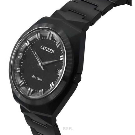 Orologio da uomo Citizen Eco-Drive 365 in acciaio inossidabile con quadrante nero BN1015-52E 100M