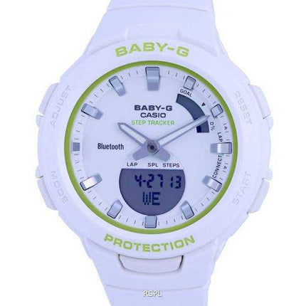Orologio Casio Baby-G analogico digitale al quarzo in resina BSA-B100SC-7A.G BSAB100SC-7 100M da donna