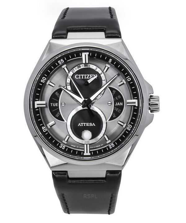 Orologio da uomo Citizen Attesa Moon Phase Super Titanium Grey Dial Eco-Drive BU0060-09H 100M