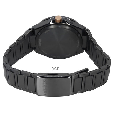 Orologio da uomo Citizen Attesa Moon Phase Super Titanium quadrante nero Eco-Drive BU0065-64E 100M