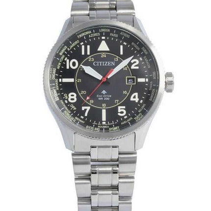 Orologio da uomo Citizen Promaster Nighthawk World Time Eco-Drive BX1010-53E 200M