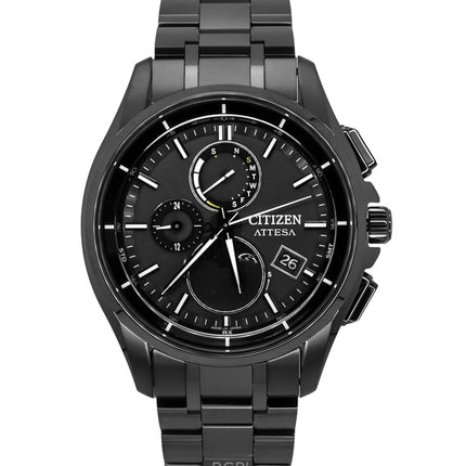 Orologio da uomo Citizen Attesa Radiocontrollato Super Titanium Quadrante Nero Eco-Drive BY1006-62E 100M
