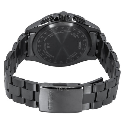 Orologio da uomo Citizen Attesa Radiocontrollato Super Titanium Quadrante Nero Eco-Drive BY1006-62E 100M