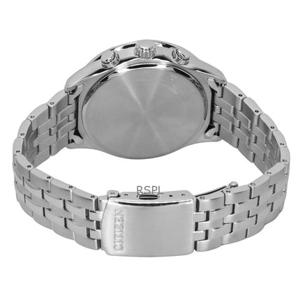 Orologio da uomo Citizen Eco-Drive Radiocontrollato con fasi lunari, quadrante nero in acciaio inossidabile BY1030-50E, 100M