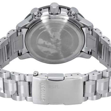 Orologio da pilota da uomo Citizen Promaster Geo Trekker in acciaio inossidabile con quadrante grigio Eco-Drive BY3006-53H 200M