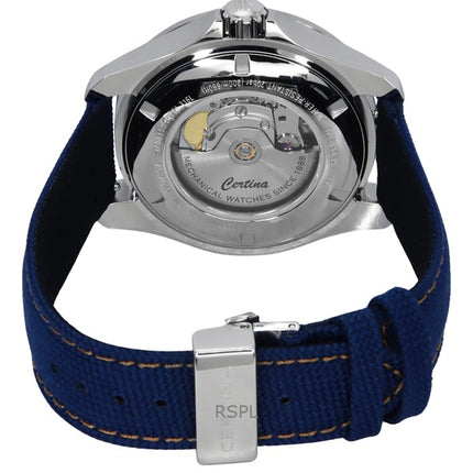 Certina DS Action Day Date cinturino sintetico quadrante blu automatico subacqueo C032.430.18.041.01 orologio da uomo 200M