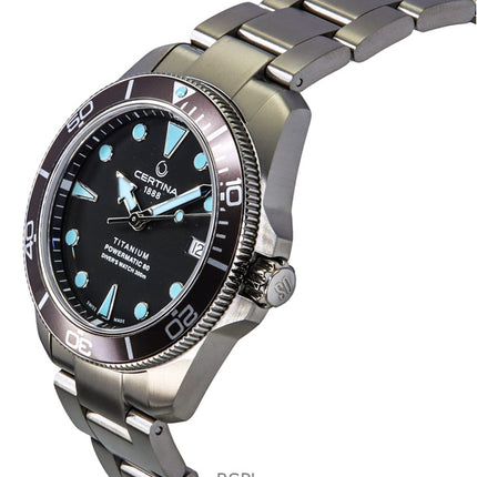 Certina DS Action Diver, orologio unisex automatico con quadrante grigio titanio, C032.807.44.081.00, 300 m