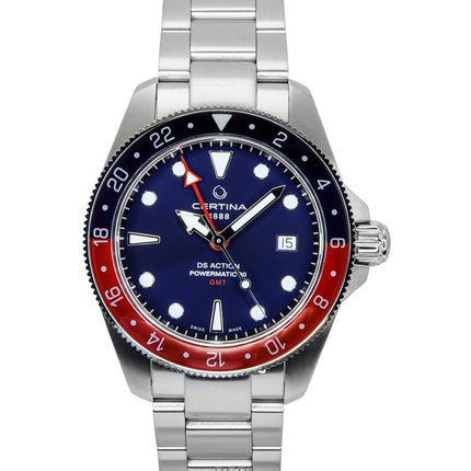 Certina DS Action GMT Orologio subacqueo automatico da uomo in acciaio inossidabile con quadrante blu C032.929.11.041.00 200M