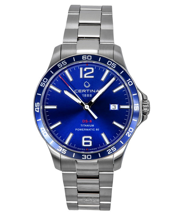 Certina DS-8 Powermatic 80 Titanium Quadrante Blu Automatico C033.807.44.047.00 Orologio da Uomo 100M
