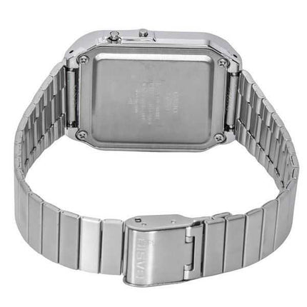 Orologio da uomo Casio vintage con calcolatrice digitale in acciaio inossidabile al quarzo CA-500WE-1A