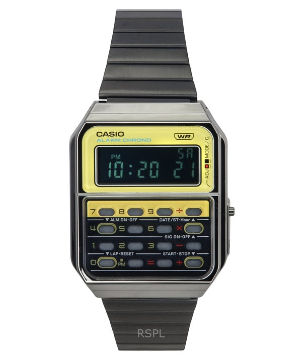 Orologio con calcolatrice unisex Casio Vintage Heritage Colors ricondizionato, in acciaio inossidabile digitale al quarzo CA-500WEGG-9B