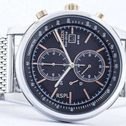 Orologio da uomo Citizen Eco-Drive con cinturino a bracciale cronografo cronografo CA0336-52H