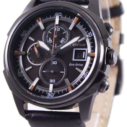 Orologio da uomo Citizen Eco Drive in pelle con cronografo CA0375-00E