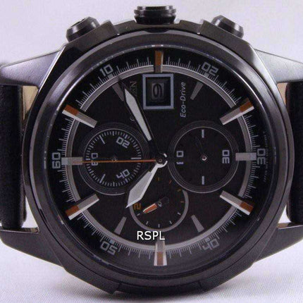 Orologio da uomo Citizen Eco Drive in pelle con cronografo CA0375-00E