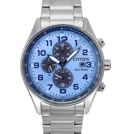 Orologio da uomo Citizen Eco-Drive Chronograph Limited Edition in acciaio inossidabile con quadrante blu CA0770-72M 100M