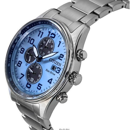 Orologio da uomo Citizen Eco-Drive Chronograph Limited Edition in acciaio inossidabile con quadrante blu CA0770-72M 100M