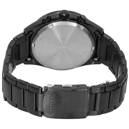 Orologio da uomo Citizen Eco-Drive cronografo in acciaio inossidabile quadrante nero CA0775-79E 100M