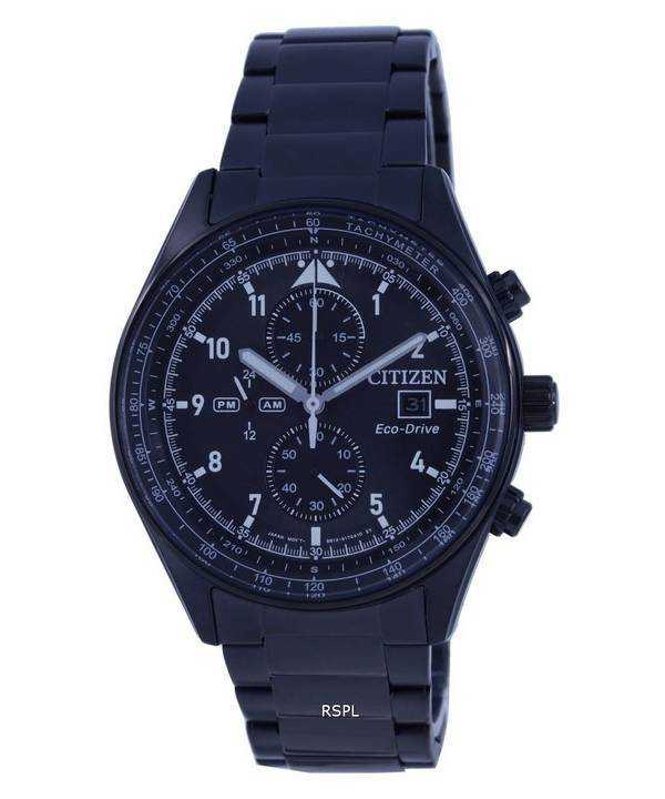 Orologio Citizen Cronografo Quadrante Nero Acciaio Eco-Drive CA0775-87E 100M Orologio da Uomo