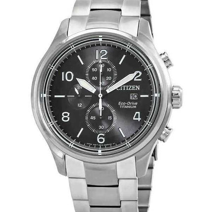 Orologio da uomo Citizen Eco-Drive cronografo super titanio quadrante nero CA0810-88E 100M