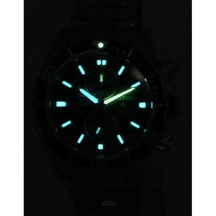 Orologio da uomo Citizen Promaster Chronograph Green Dial Eco-Drive Diver&#39;s CA0820-50X 200M