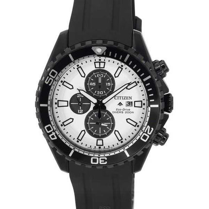 Orologio da uomo Citizen Promaster Marine Eco-Drive cronografo quadrante bianco subacqueo CA0825-05A 200M