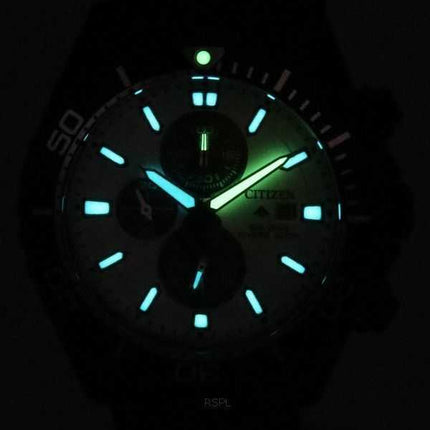 Orologio da uomo Citizen Promaster Marine Eco-Drive cronografo quadrante bianco subacqueo CA0825-05A 200M