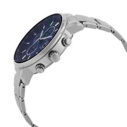 Orologio da uomo Citizen Eco-Drive cronografo in acciaio inossidabile quadrante blu CA0840-87L 100M