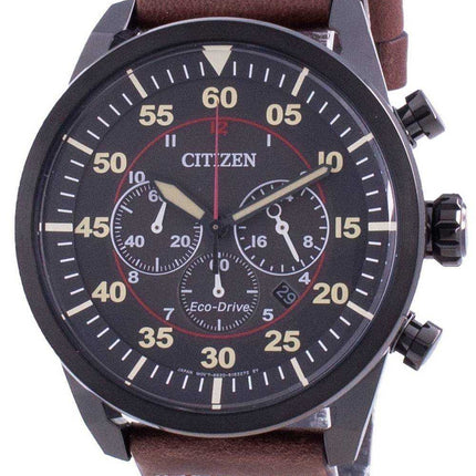 Orologio da uomo Citizen cronografo in pelle di vitello eco-drive CA4218-14E 100M