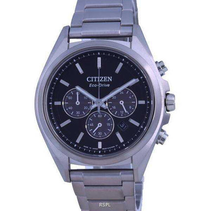 Orologio Citizen Attesa Chronograph Titanium Black Dial Eco-Drive CA4390-55E 100M da uomo