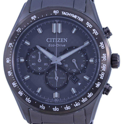 Orologio da uomo Citizen Cronografo quadrante grigio in acciaio inossidabile Eco-Drive CA4457-81H 100M