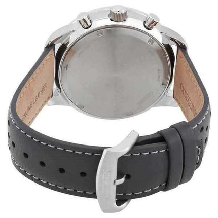 Orologio da uomo Citizen Cronografo Cinturino in pelle Quadrante grigio Eco-Drive CA4500-24H 100M