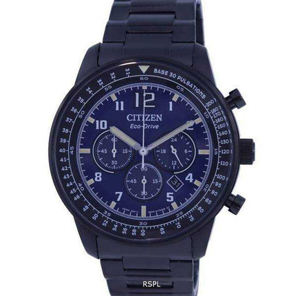 Citizen Cronografo Quadrante Blu Acciaio Inossidabile Eco-Drive CA4505-80M 100M Orologio da Uomo