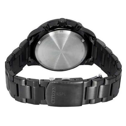 Orologio da uomo Citizen Eco-Drive Chronograph Grey Ion in acciaio inossidabile con quadrante verde completamente luminoso CA450