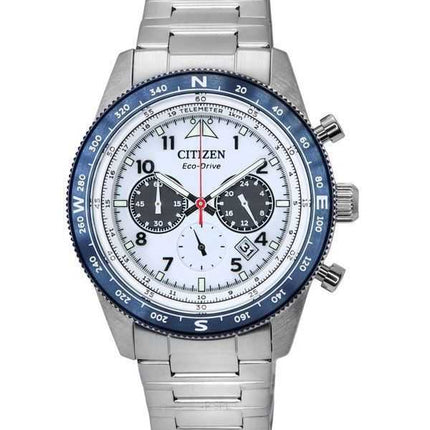 Orologio da uomo Citizen Eco-Drive cronografo acciaio inossidabile quadrante grigio CA4554-84H 100M
