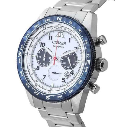 Orologio da uomo Citizen Eco-Drive cronografo acciaio inossidabile quadrante grigio CA4554-84H 100M
