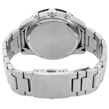 Orologio da uomo Citizen Eco-Drive Chronograph in acciaio inossidabile con quadrante blu CA4554-84L 100M