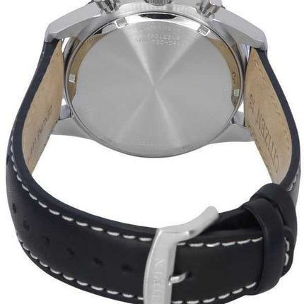 Orologio da uomo Citizen Eco-Drive cronografo cinturino in pelle quadrante avorio CA4559-13A 100M